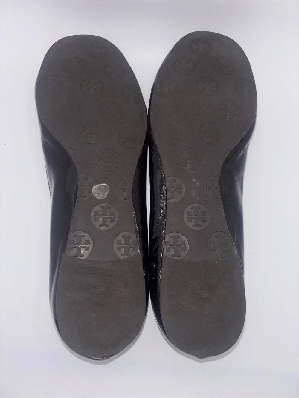 Tory Burch Burgundy Patent Leather Reva-Style Ballet Flats